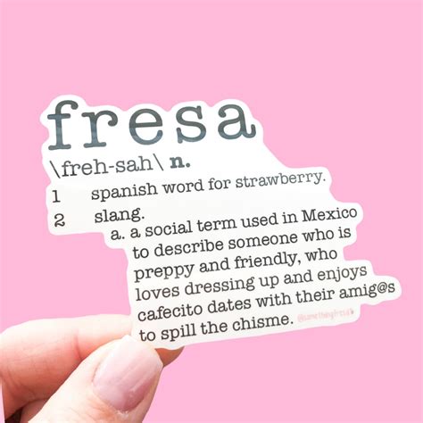 Fresa Definition Sticker| Niña Fresa | Osea | Latina Sticker | Stickers ...