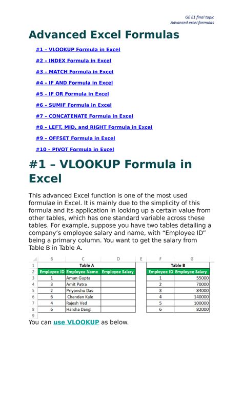 Image result for Advanced Excel VLOOKUP Formulas