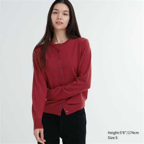 Uniqlo 100pct Extra Fine Merino Crew Neck Cardigan Outlet Online ...