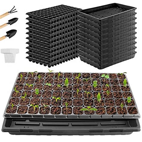18 Pack Seed Starter Tray, 72 Cell Seed Starter Kit, Plant Growing Tray ...