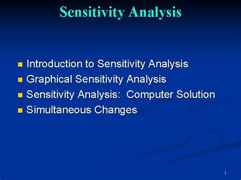 Image result for Sensitivity Analysis Introduction