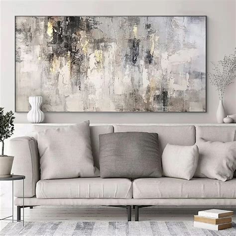 Oil painting handmade Wabi Sabi Painting hand painted Large Beige Art ...
