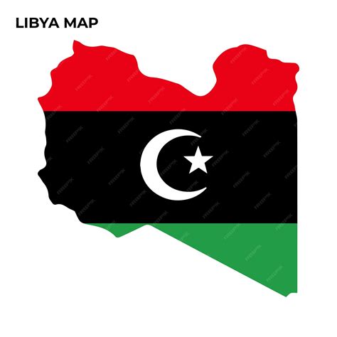 Premium Vector | Libya national flag map design illustration of libya country flag inside the ...