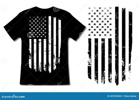 American Distressed Flag T-Shirt Design Stock Vector - Illustration of ...
