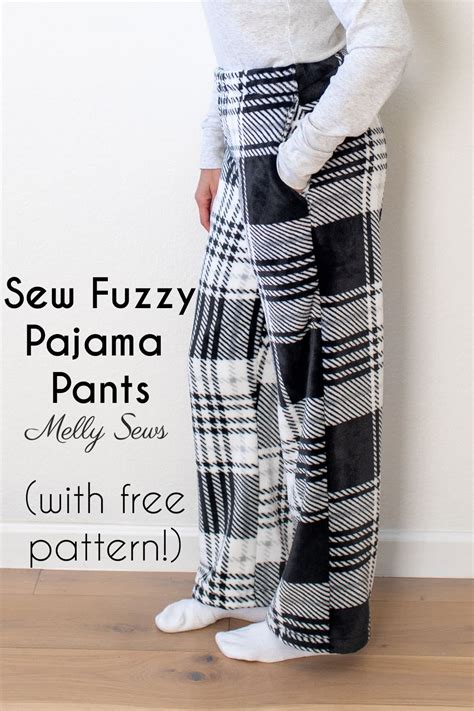 How to Make Fleece PJ Pants - DIY Fuzzy Pyjama Project - Melly Sews