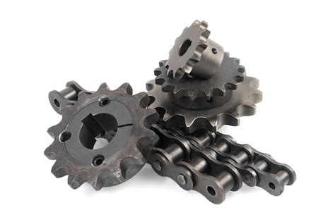 Rodas dentadas de acionamento e correntes de rolos de acionamento ...
