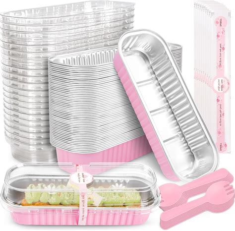 Amazon.com: NPLUX 50 PACK Mini Cake Pans with Lids and Spoons ...