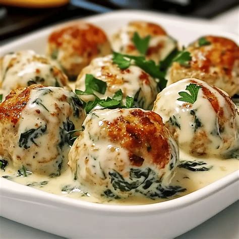 Irresistible Baked Chicken Ricotta Meatballs with Creamy Alfredo