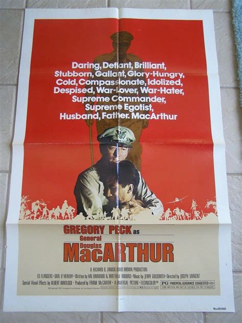 Vintage Movie Poster 1 sheet General Douglas MacArthur 1977 Gregory ...