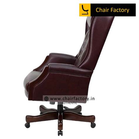 Prime Minister Burgundy High Back Chesterfield 100% Genuine Leather ...