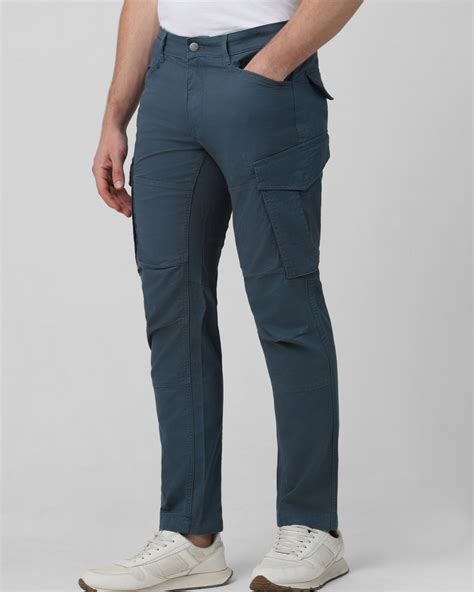 Buy Teal Slim Fit Cargos Online at Muftijeans