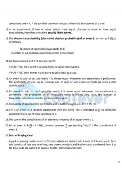 Image result for Printed Class 12 Probability Summary