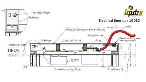 Electrical floor box, Aluminium recessed floor box outlet with sockets