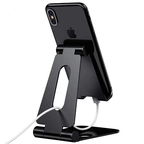 ELV Aluminum Adjustable Mobile Phone Foldable Holder Tabletop Stand ...