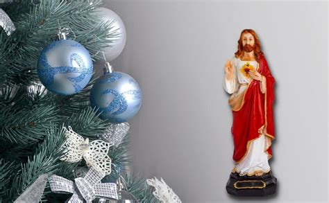 Buy Newven Poly Marble Jesus Statues Christian Gifts Home Decor God ...