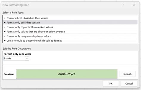 Image result for Conditional Formatting Excel Blank Cell