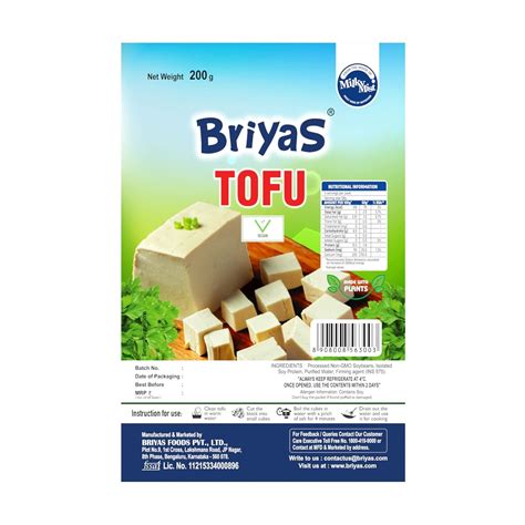Briyas Milky Mist Tofu Paneer,200 G : Amazon.in: Grocery & Gourmet Foods