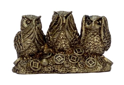 Buy Vastu Art Resin Vastu, Feng Shui, Three Owl Set for Wisdom, Money ...