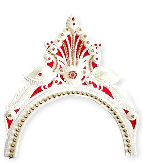 Buy BengCraft Women's Bengali Bridal Mukut - Dulhan's Exclusive White ...