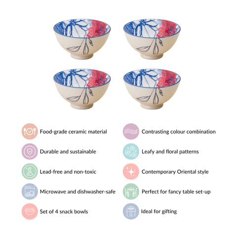 Contemporary Snack Bowls Set Of 4 300ml Online - Premium Snack Bowl ...