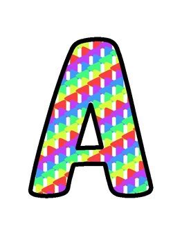 Rainbow Bulletin Board Décor Kit, Rainbow Letters school resource by ...