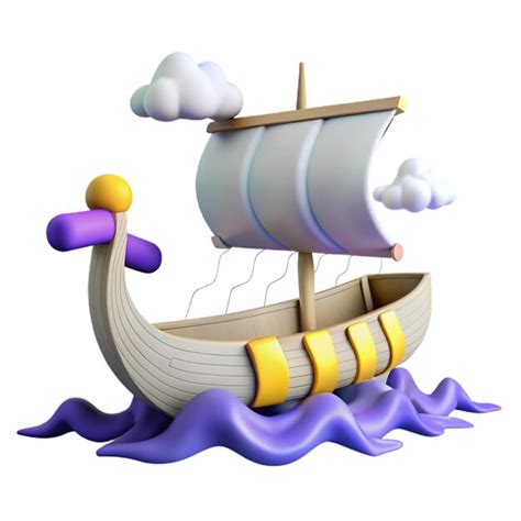 A cartoon of a boat with clouds and the word quot the word quot on it ...