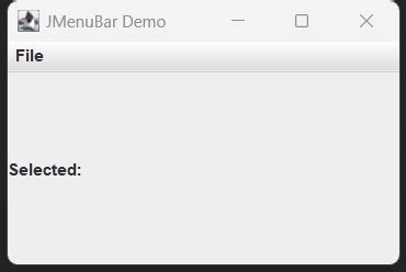 Image result for JMenuBar Java