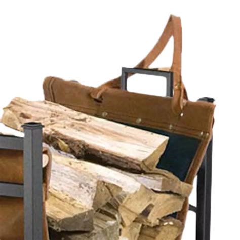 Panacea Products Panacea Mission Log Bin with Synthetic Leather, Wood ...