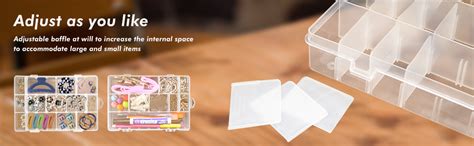 NYALKARAN Jewelry Organizer Storage Box with Dividers Transparent box ...