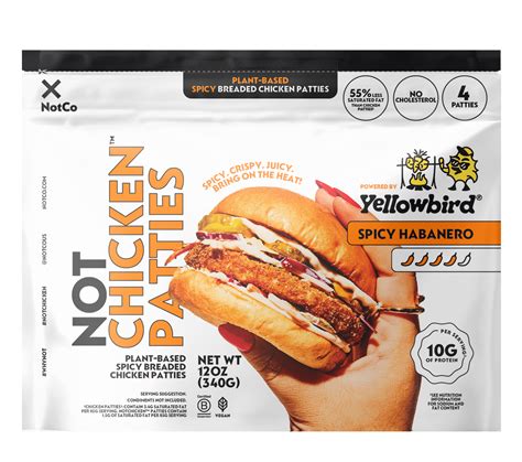 NotChicken Frozen Plant-Based Breaded Chicken Patties | NOTCO ...