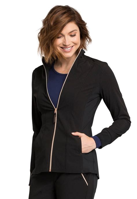 Statement by Cherokee Scrubs Zip Front Jacket