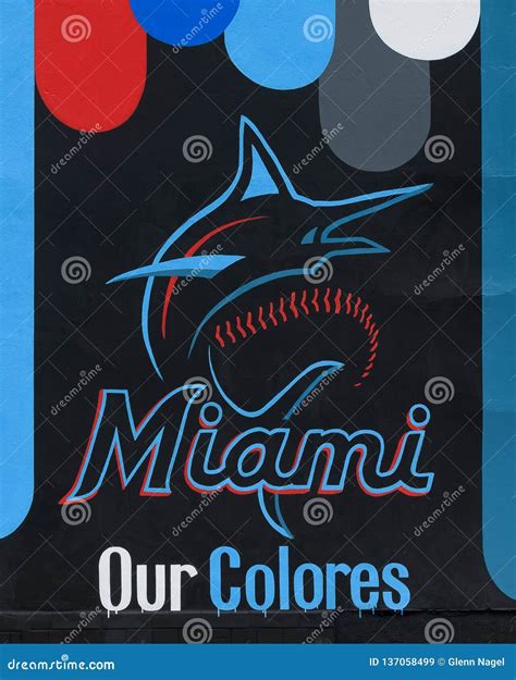 Miami Marlins new colors editorial stock image. Image of colors - 137058499
