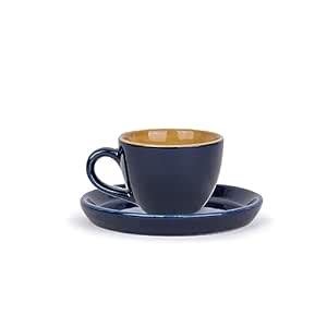 Shay Ceramic Espresso Cup Set of 2, 100ml, Midnight Blue | Cup and ...