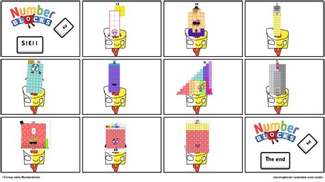 13 times table Numberblocks - Comic Studio
