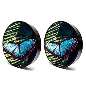 CrazyInk® Premium Blue Butterfly Macro Printed Coasters | HD Print ...