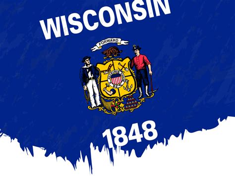 Grunge-style flag of Wisconsin. 42541759 PNG