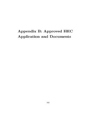 Fillable Online ecs victoria ac Appendix B: Approved HEC Application ...