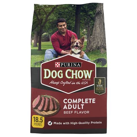 Purina Dog Chow Complete Adult Dry Dog Food for Adult Dogs, Kibble Beef ...