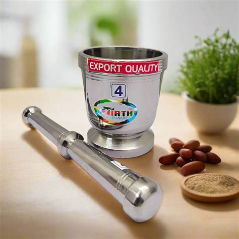 AM5345 Tizer Stainless Steel Heavy Mortar and Pestle Set - Large – Amd ...