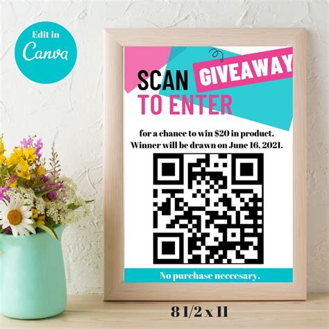 Buy Scan to Enter Sign, QR Code Entry Sign, QR Code Sign, Colorful ...