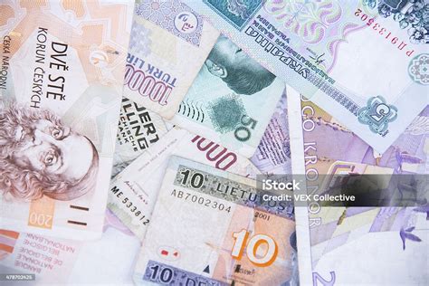 Collection Of Bank Notes Stock Photo - Download Image Now - Abundance ...