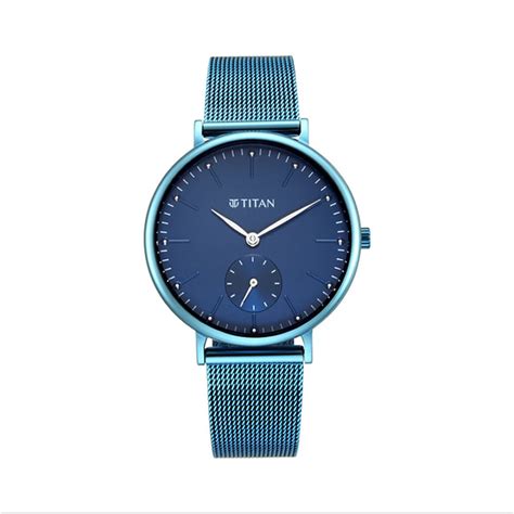 Titan Women Metal Analog Blue Dial Watch-95142Qm01/Np95142Qm01, Band ...