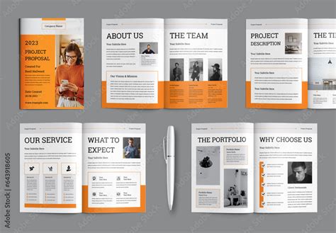 Project Proposal Layout Stock Template | Adobe Stock