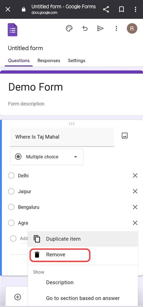 Google Form Creation 的图像结果