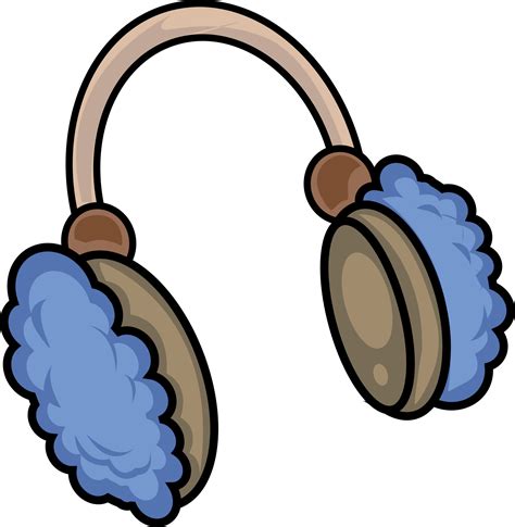 ear muffs warmers with blue fur winter element illustration 16548593 PNG