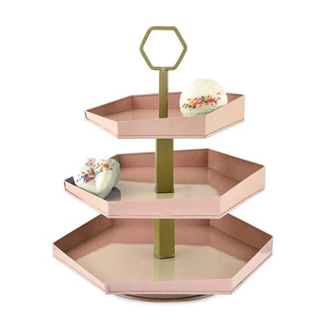 Buy Elan Edge Three Tier Cake Stand, Cupcake and Dessert Stand (Nude ...