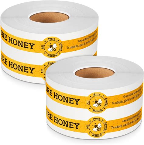 Lincia 1000 Pcs Safe Secure Tamper Proof Stickers for Pure Honey 1 x 9 ...