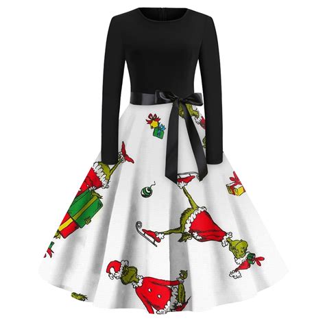 Grinch Christmas Costume Dress - Matching PjsWomen's Casual Christmas ...