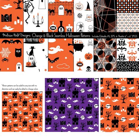 16 Halloween Digital Papers & Patterns | MasterBundles