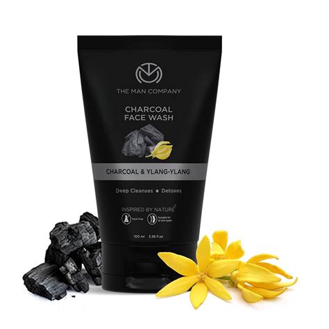 The Man Company Activated Charcoal Face Wash for Men | Ylang Ylang ...